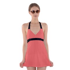 Living Coral - Halter Dress Swimsuit  by FashionLane