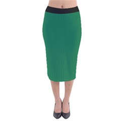 Cadmium Green - Velvet Midi Pencil Skirt by FashionLane