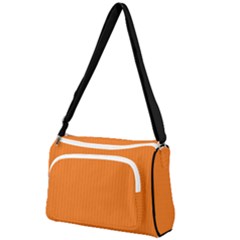 Carrot Orange - Front Pocket Crossbody Bag by FashionLane