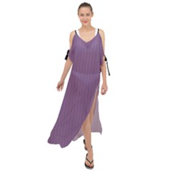 Chinese Violet - Maxi Chiffon Cover Up Dress by FashionLane