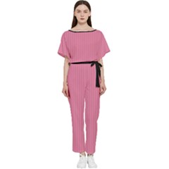 Aurora Pink - Batwing Lightweight Jumpsuit by FashionLane