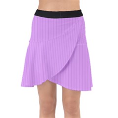 Bright Lilac - Wrap Front Skirt by FashionLane