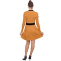 Deep Saffron - Long Sleeve Panel Dress View2