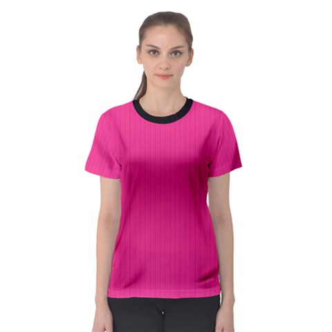 Deep Hot Pink - Women s Sport Mesh Tee by FashionLane