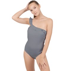 Just Grey - Frilly One Shoulder Swimsuit by FashionLane