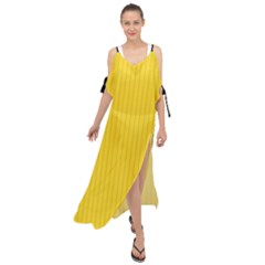 Just Yellow - Maxi Chiffon Cover Up Dress by FashionLane