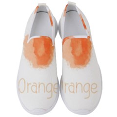 Orange Fruit Watercolor Painted Men s Slip On Sneakers