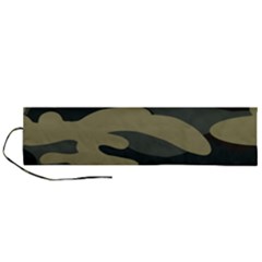 Green Military Camouflage Pattern Roll Up Canvas Pencil Holder (l) by fashionpod