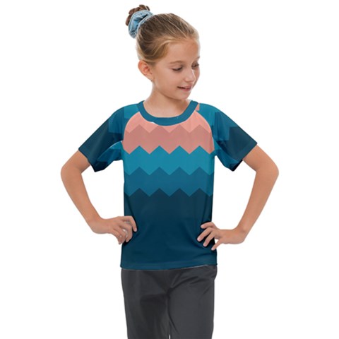 Flat Ocean Palette Kids  Mesh Piece Tee by goljakoff