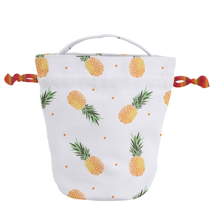 Pineapple pattern Drawstring Bucket Bag