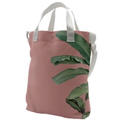 Palm Leaf On Pink Canvas Messenger Bag by goljakoff
