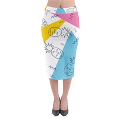 Modern Pineapples Midi Pencil Skirt by goljakoff