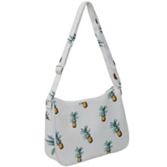 Tropical Pineapples Zip Up Shoulder Bag