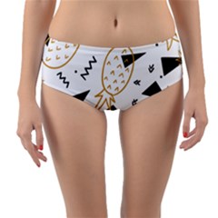 Golden Pineapples Reversible Mid-waist Bikini Bottoms by goljakoff