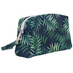Green Leaves Wristlet Pouch Bag (large) by goljakoff