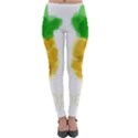 Pineapple Fruit Watercolor Painted Lightweight Velour Leggings View1