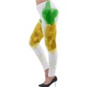 Pineapple Fruit Watercolor Painted Lightweight Velour Leggings View3