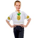 Pineapple Fruit Watercolor Painted Kids Mock Neck Tee View1