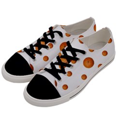 Tangerines Photo Motif Pattern Design Men s Low Top Canvas Sneakers by dflcprintsclothing