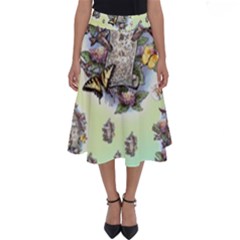 Songs Of The Earth - Colourglide - By Larenard Perfect Length Midi Skirt by LaRenard