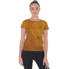 Golden 3 Short Sleeve Sports Top  by impacteesstreetweargold