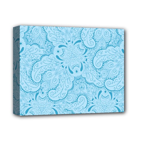 Blue Lines Pattern Deluxe Canvas 14  X 11  (stretched) by designsbymallika