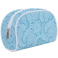 Blue Lines Pattern Makeup Case (large) by designsbymallika