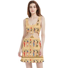 Tribal Love Velvet Cutout Dress by designsbymallika