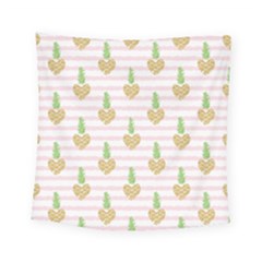 Heart Pineapple Square Tapestry (small) by designsbymallika