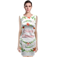 Merry Christmas Sleeveless Velvet Midi Dress by designsbymallika