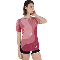 Online Woman Beauty Pink Perpetual Short Sleeve T-shirt by Mariart