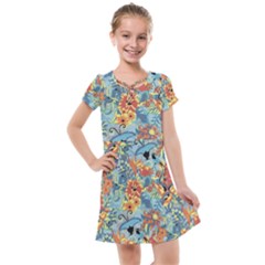 Butterfly And Flowers Kids  Cross Web Dress by goljakoff