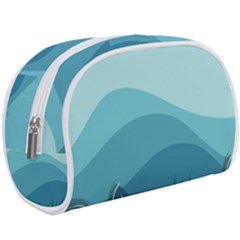 Illustration Of Palm Leaves Waves Mountain Hills Makeup Case (large)