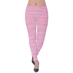 Pink Knitting Velvet Leggings by goljakoff