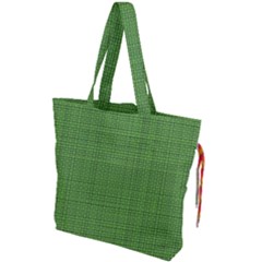 Green Knitting Drawstring Tote Bag by goljakoff