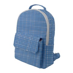 Blue Knitting Flap Pocket Backpack (large) by goljakoff