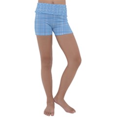 Blue Knitting Kids  Lightweight Velour Yoga Shorts by goljakoff