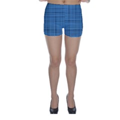 Blue Knitting Pattern Skinny Shorts by goljakoff