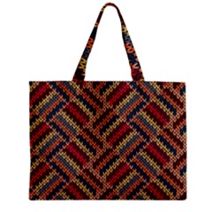 Geometric Knitting Zipper Mini Tote Bag by goljakoff