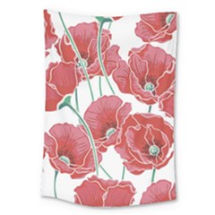 Red Poppy Flowers Large Tapestry by goljakoff
