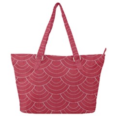 Red Sashiko Full Print Shoulder Bag by goljakoff