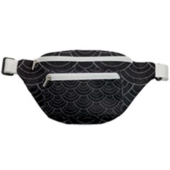 Black Sashiko Ornament Fanny Pack by goljakoff