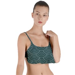 Green Sashiko Layered Top Bikini Top  by goljakoff