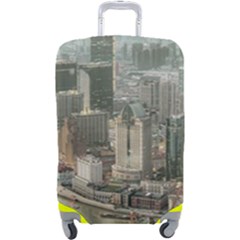 Lujiazui District Aerial View, Shanghai China Luggage Cover (large) by dflcprintsclothing