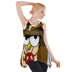  Rainbow Stoner Owl Side Drop Tank Tunic by IIPhotographyAndDesigns