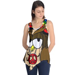  Rainbow Stoner Owl Sleeveless Tunic by IIPhotographyAndDesigns