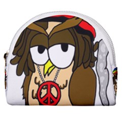  Rainbow Stoner Owl Horseshoe Style Canvas Pouch by IIPhotographyAndDesigns