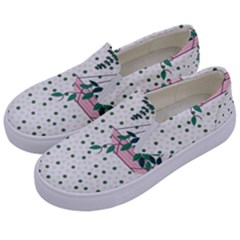 Plants Flowers Nature Blossom Kids  Canvas Slip Ons by Mariart