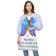Inferior Quote Butterfly Pocket Apron by SheGetsCreative