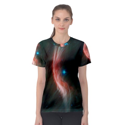   Space Galaxy Women s Sport Mesh Tee by IIPhotographyAndDesigns